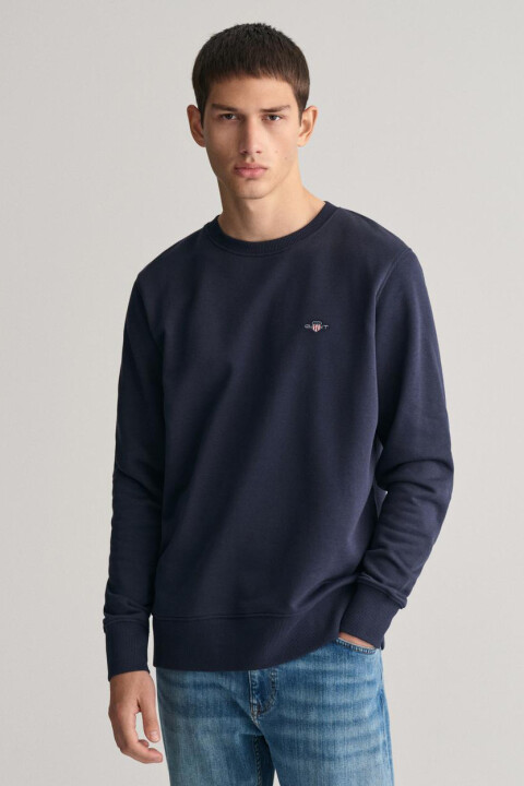 Erkek Bisiklet Yaka Sweatshirt - Lacivert - GANT