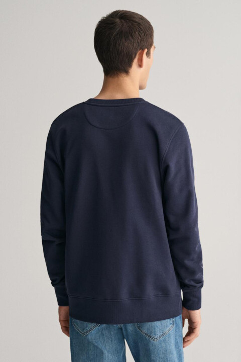 Erkek Bisiklet Yaka Sweatshirt - Lacivert - 2