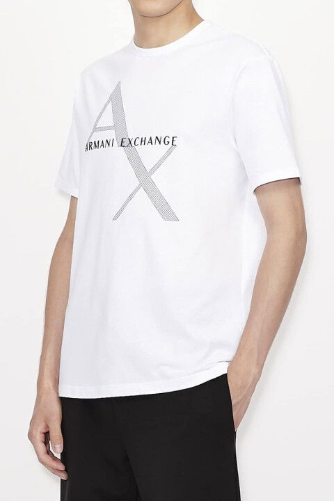 Erkek Bisiklet Yaka T-Shirt - Beyaz - ARMANI EXCHANGE