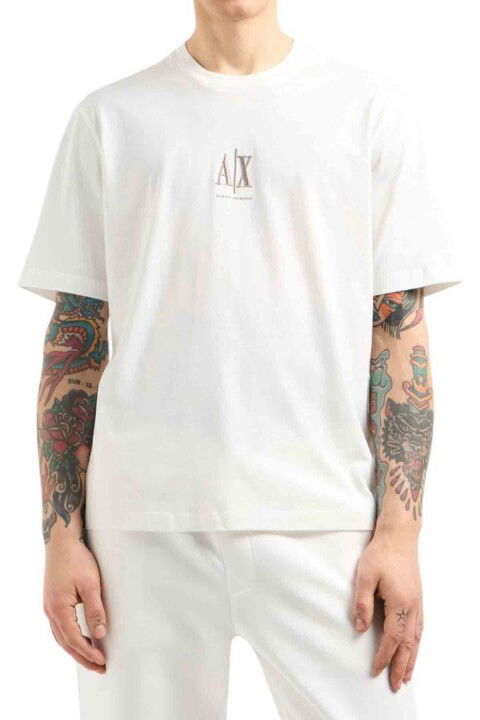 Erkek Bisiklet Yaka T-Shirt - Beyaz - ARMANI EXCHANGE