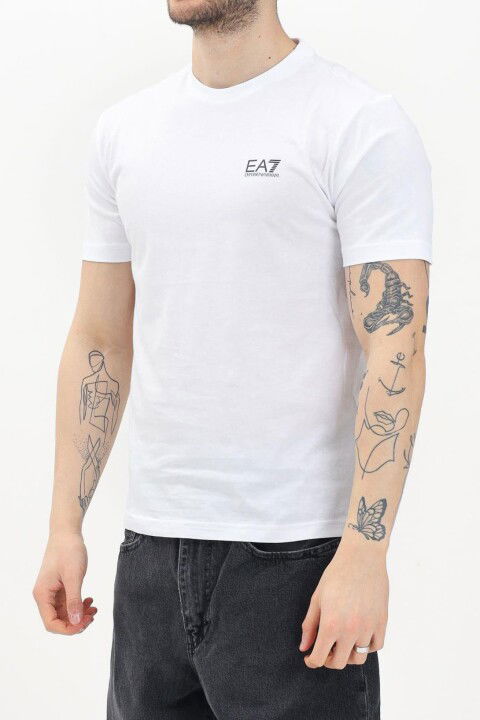 Erkek Bisiklet Yaka T-Shirt - Beyaz - EA7