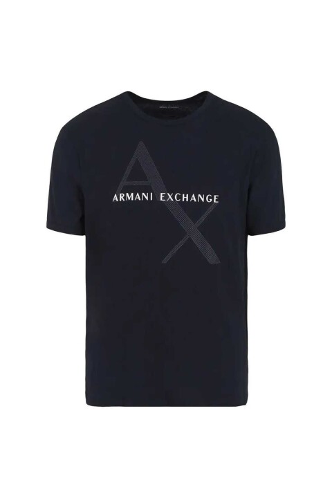 Erkek Bisiklet Yaka T-Shirt - Lacivert - Armani Exchange