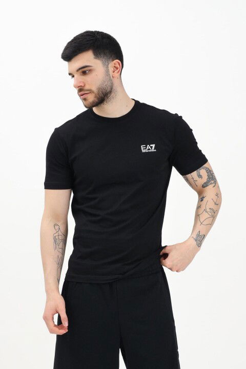 Erkek Bisiklet Yaka T-Shirt - Siyah - EA7