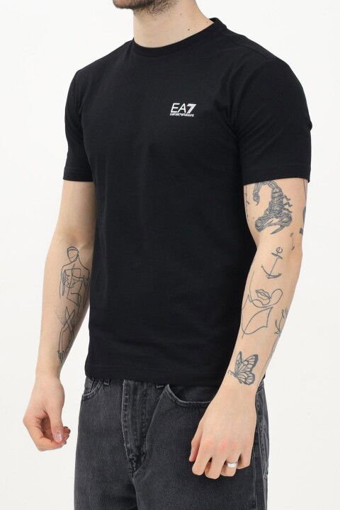 Erkek Bisiklet Yaka T-Shirt - Siyah - EA7