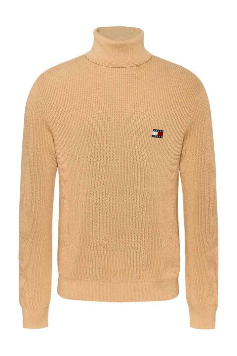 Erkek Boğazlı Kazak - Bej - Tommy Hilfiger