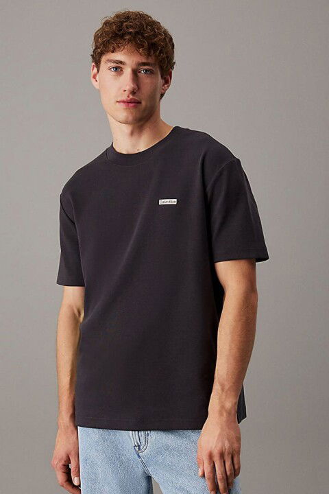 Erkek Calvin Klein Mini Label T-Shirt - Gri - Calvin Klein