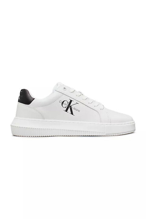 Erkek Chunky Cupsole Mono Lth Sneaker-Beyaz - CALVIN KLEIN