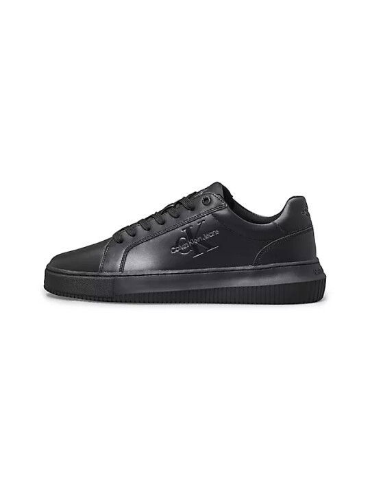 Erkek Chunky Cupsole Mono Lth Sneaker-Siyah - CALVIN KLEIN