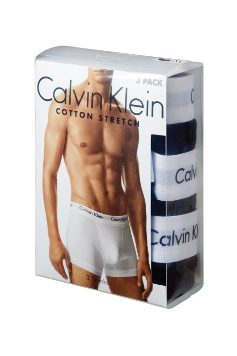 Erkek CK 3lü Boxer - Siyah Mavi Kobalt - CALVIN KLEIN