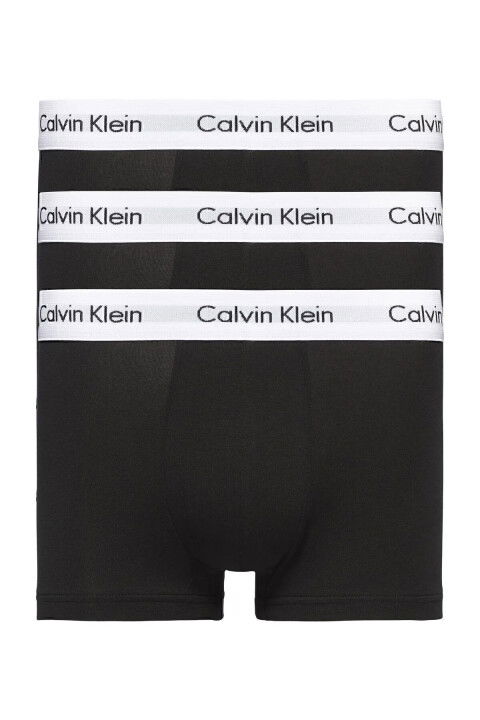 Erkek Ck 3Lü Low Rıse Trunk Underwear Boxer - Siyah - CALVIN KLEIN
