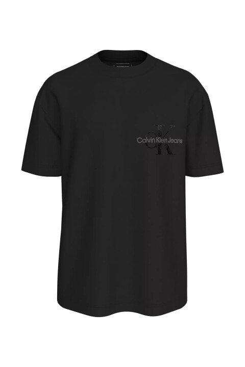 Erkek Ck Brıstle Monologo T-Shirt - Siyah - Calvin Klein