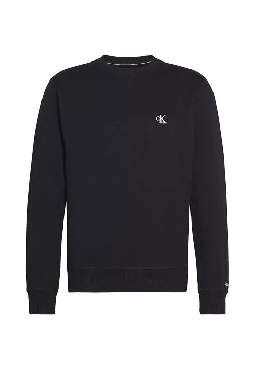 Erkek Ck Essential Reg Cn Sweatshirt - Siyah - CALVIN KLEIN
