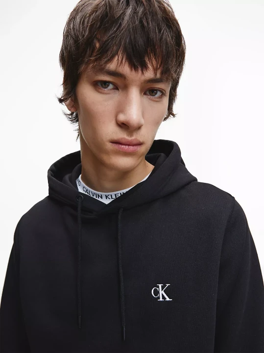 Erkek CK ESSENTIAL REGULAR HOODIE Sweatshirt-Siyah - 4