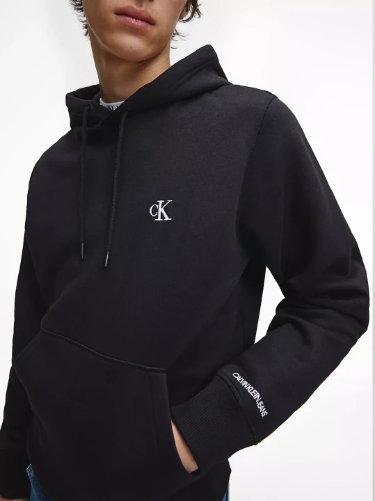 Erkek CK ESSENTIAL REGULAR HOODIE Sweatshirt-Siyah - 6