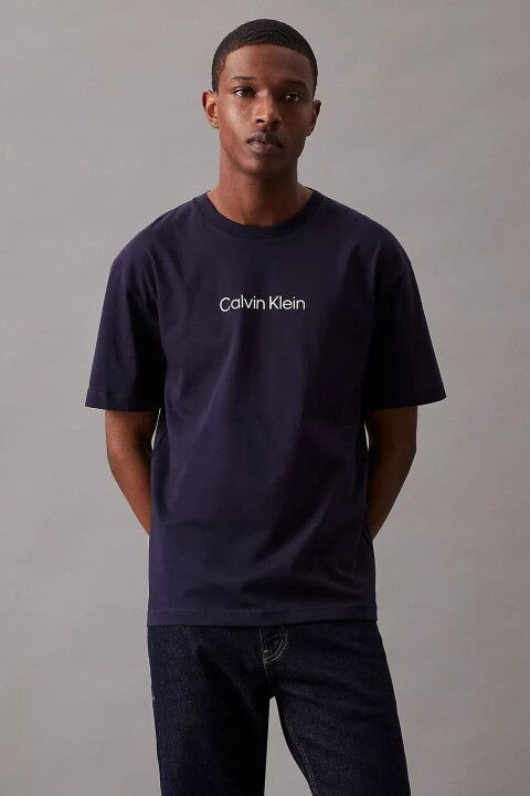 Erkek Ck Hero Logo Comfort T-Shirt - Lacivert - Calvin Klein
