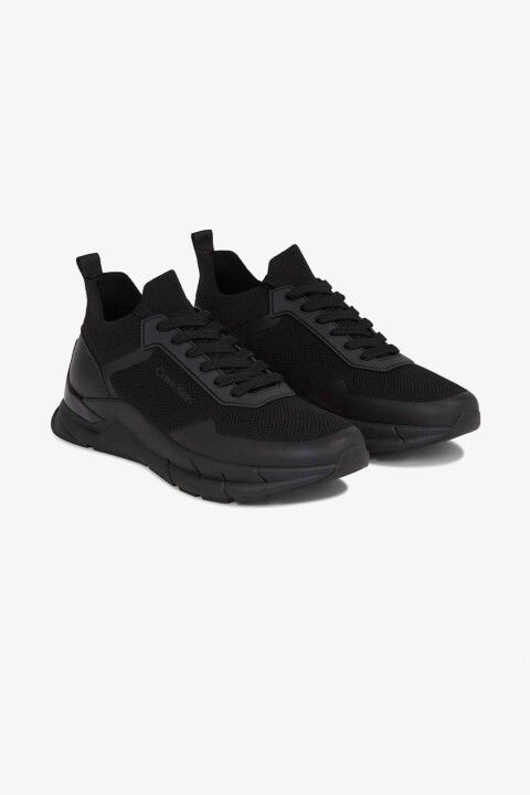 Erkek Ck Low Top Lace Up Sneakers - Siyah - Calvin Klein