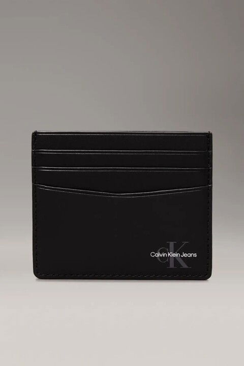 Erkek Ck Monogram Soft Cardcase Kartlık - Siyah - Calvin Klein