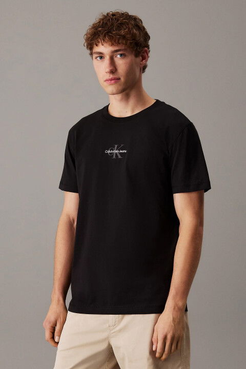 Erkek Ck Monologo T-Shirt - Siyah - Calvin Klein