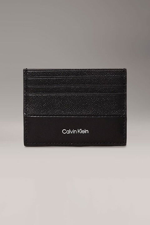 Erkek Ck Must Cardholder 6Cc Deri Kartlık - Siyah - Calvin Klein