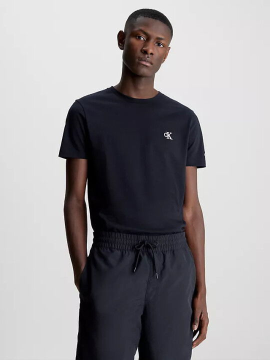 Erkek Ck Slim Essentıal T-Shirt - Siyah - CALVIN KLEIN