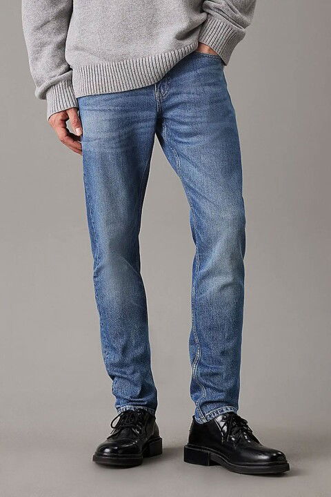 Erkek CK Slim Tapered Jean Pantolon - Denim - Calvin Klein