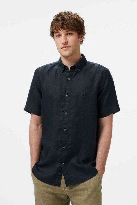 Erkek Classic Fit Gömlek - Siyah - Nautica