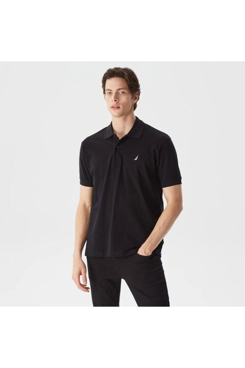 Erkek Classic Fit Kısa Kollu Polo Yaka T-Shirt - Siyah - NAUTICA