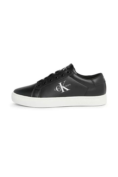 Erkek Classic Lace Up Sneaker - Siyah Beyaz - CALVIN KLEIN