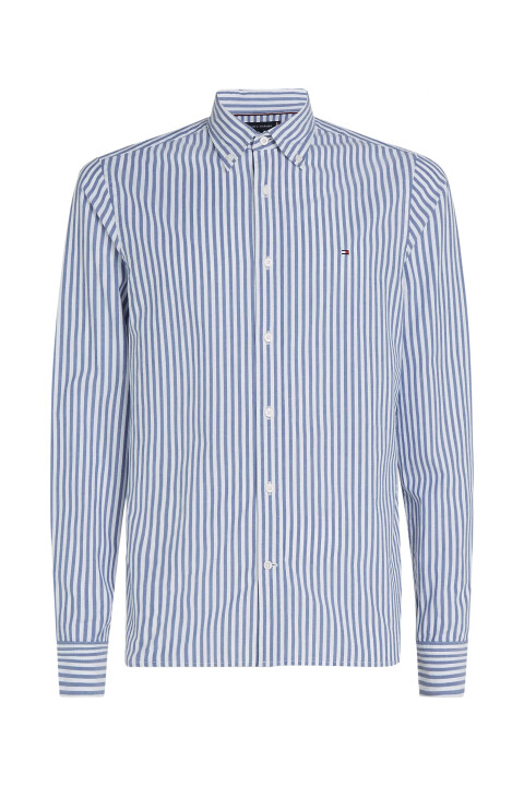 Erkek CLASSIC POPLIN STRIPE SF SHIRT Gömlek-Mavi - Tommy Hilfiger