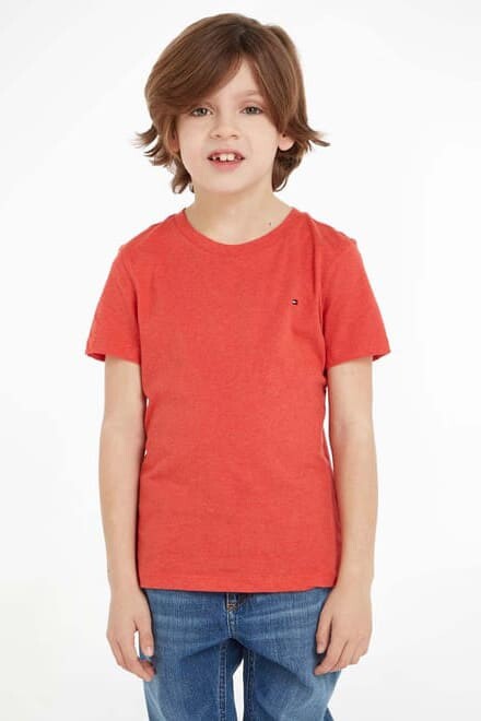 Erkek Çocuk Basic Pamuklu T-Shirt - Kırmızı - Tommy Hilfiger