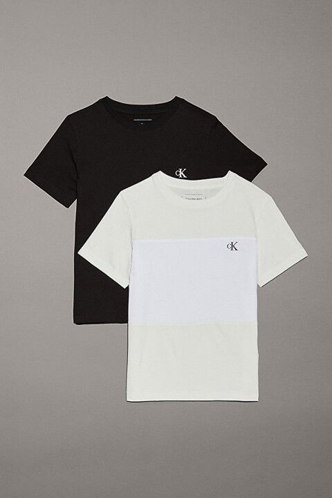 Erkek Çocuk Color Block 2'li Paket T-Shirt - Mix - Calvin Klein