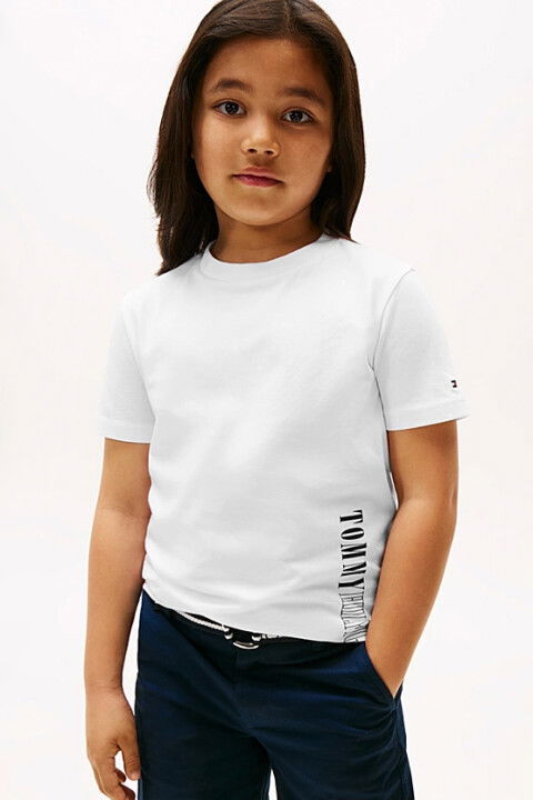Erkek Çocuk Graphic T-Shirt - Beyaz - Tommy Hilfiger