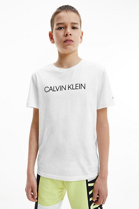 Erkek Çocuk Institutional T-Shirt - Beyaz - Calvin Klein