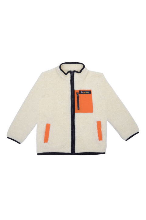 Erkek Çocuk Peluş Mont - Ekru - Benetton