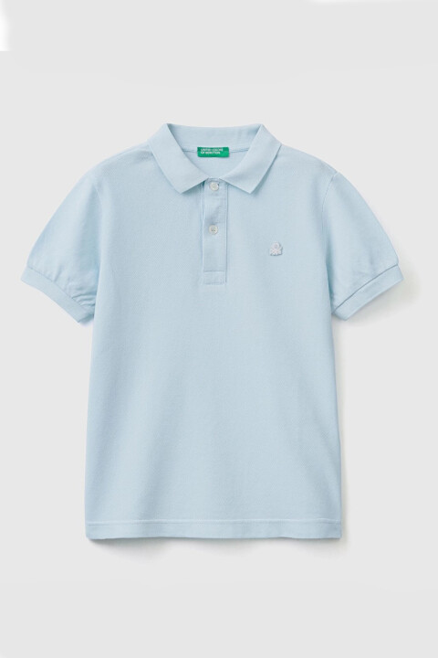 Erkek Çocuk Polo Yaka T-Shirt - Açık Mavi - BENETTON