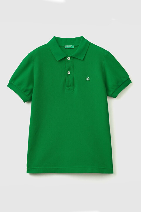 Erkek Çocuk Polo Yaka T-Shirt - Yeşil - BENETTON