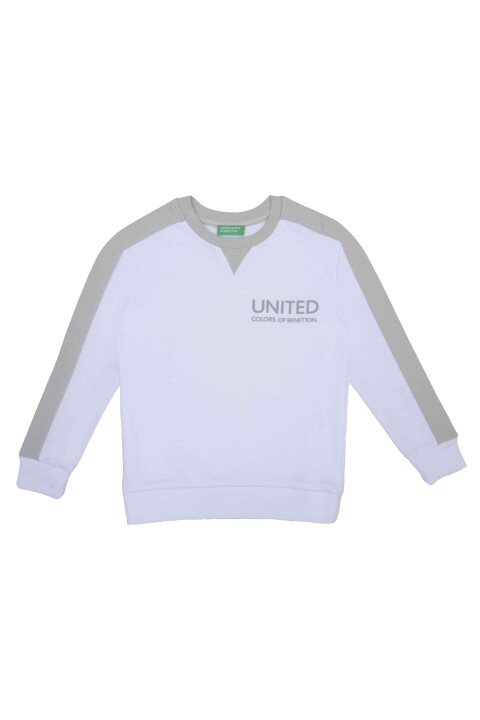 Erkek Çocuk Sweatshirt - Beyaz - Benetton