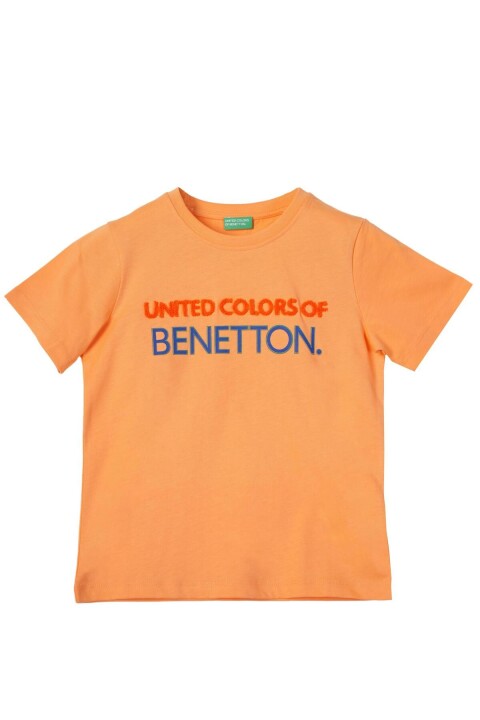 Erkek Çocuk T-Shirt - Açık Turuncu - BENETTON