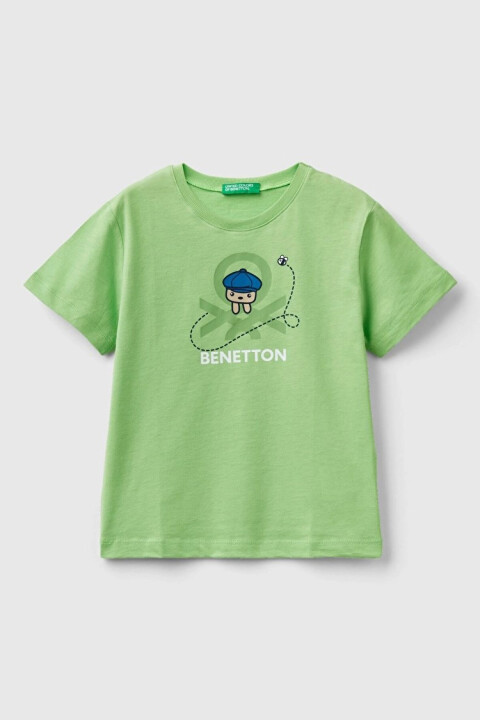 Erkek Çocuk T-Shirt - Açık Yeşil - BENETTON