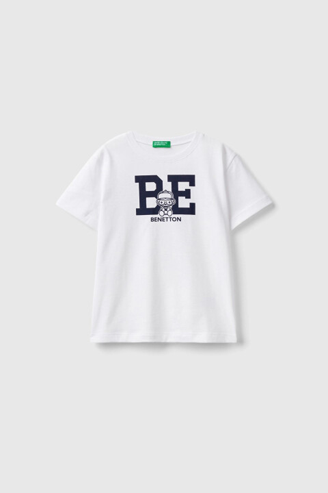 Erkek Çocuk T-Shirt - Beyaz - BENETTON