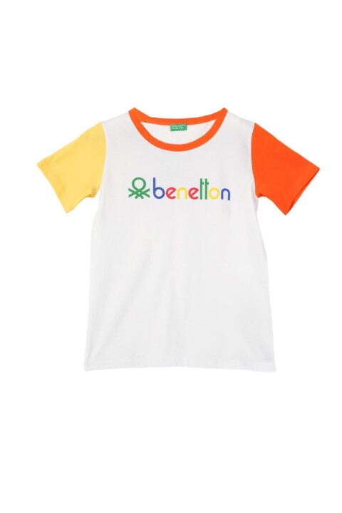 Erkek Çocuk T-Shirt - Beyaz - BENETTON