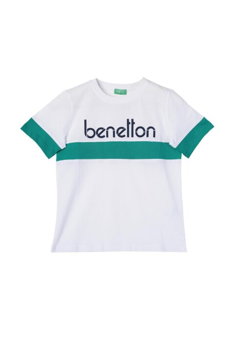 Erkek Çocuk T-Shirt - Beyaz - BENETTON