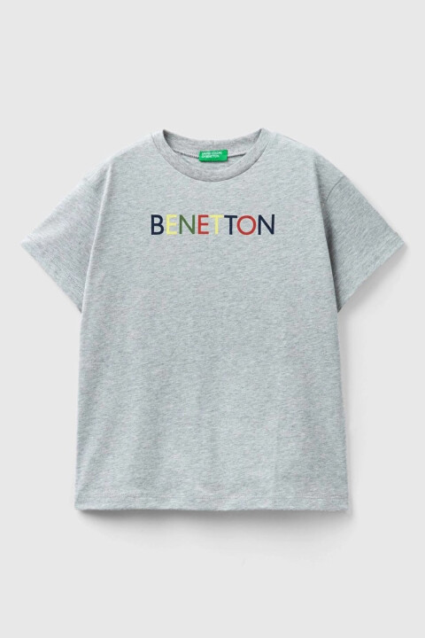 Erkek Çocuk T-Shirt - Gri - BENETTON