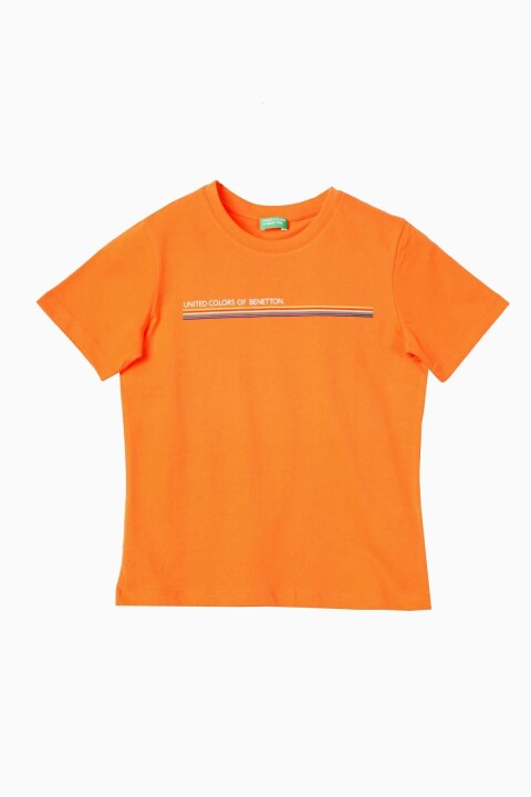 Erkek Çocuk T-Shirt - Turuncu - BENETTON