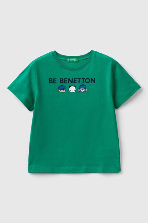 Erkek Çocuk T-Shirt - Yeşil - BENETTON