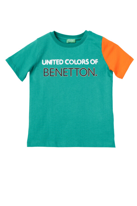 Erkek Çocuk T-Shirt - Yeşil - BENETTON