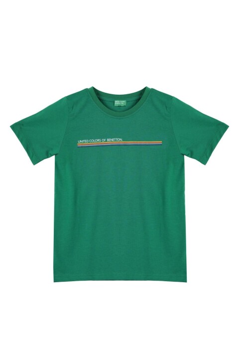 Erkek Çocuk T-Shirt - Yeşil - BENETTON