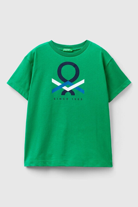 Erkek Çocuk T-Shirt - Yeşil - BENETTON