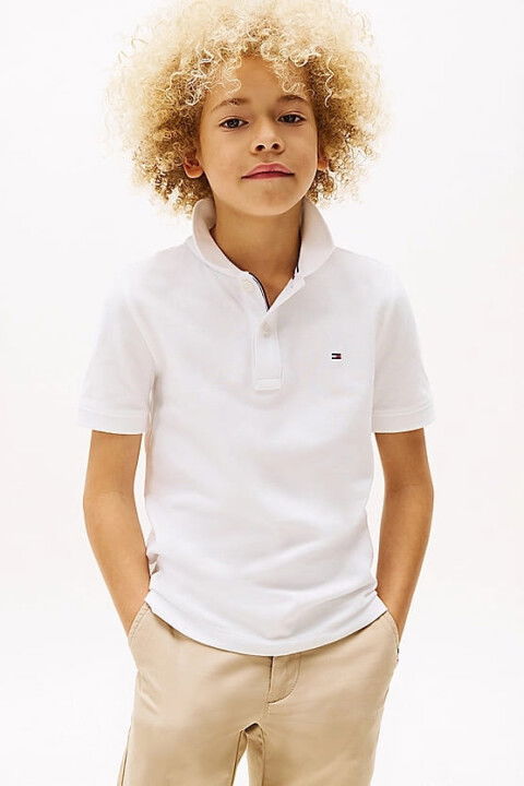 Erkek Çocuk Th Polo T-Shirt - Beyaz - Tommy Hilfiger