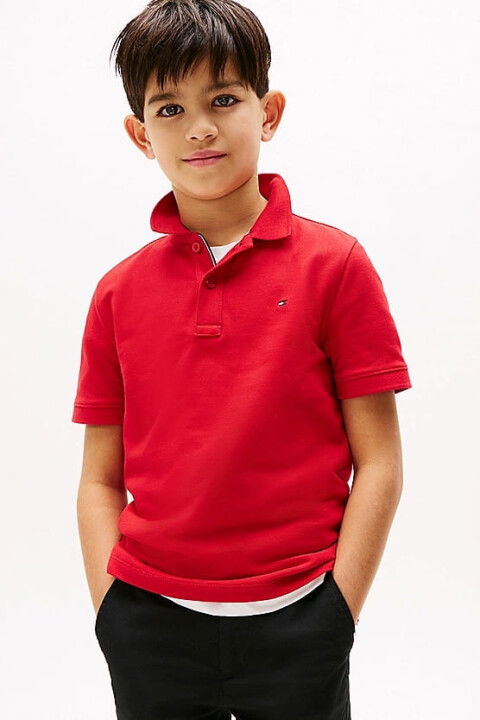 Erkek Çocuk Th Polo T-Shirt - Kırmızı - Tommy Hilfiger